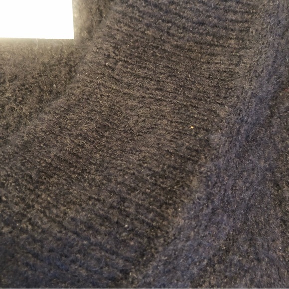 NWT Chicos tunic sweater herringbone texture navy blue super soft deep v neck M - Picture 9 of 10